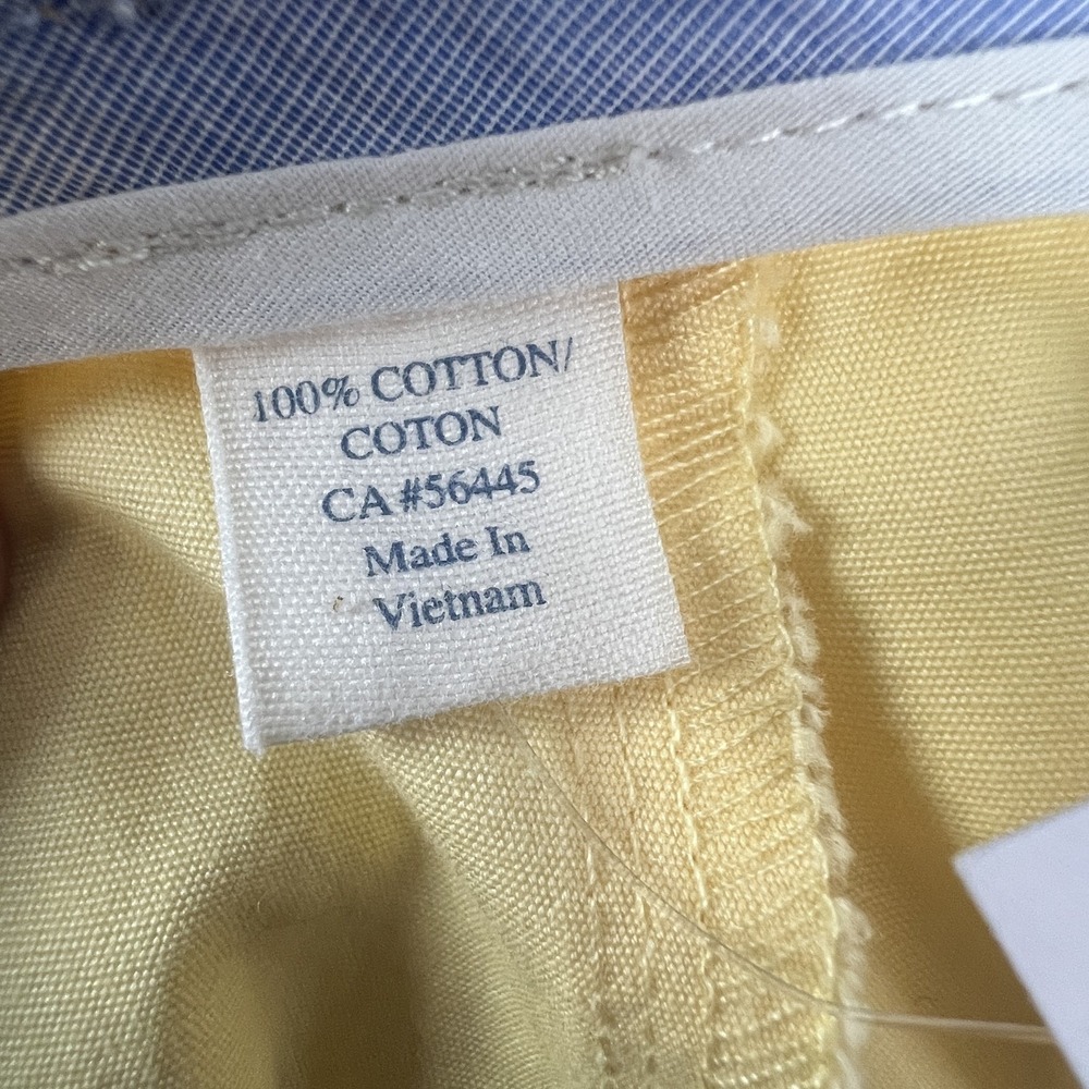 J Crew Factory Shorts Mens 36 Yellow Classic Fit Pleated Chino Cotton New Tags - Picture 7 of 12